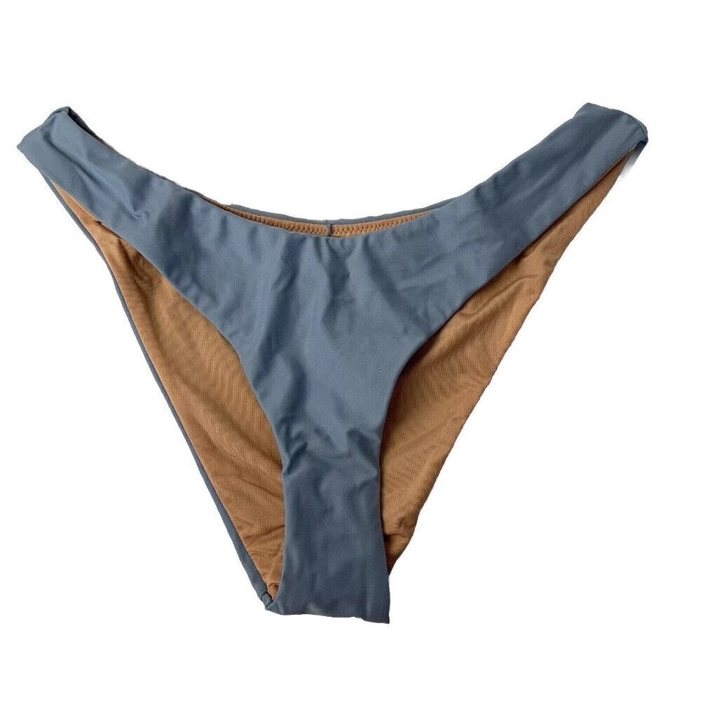 J. Crew Womens Bikini Bottom Small Baby Blue Curved High Waist Cheeky Swim NWT